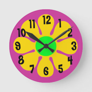1960s Era Groovy Flower Clock
