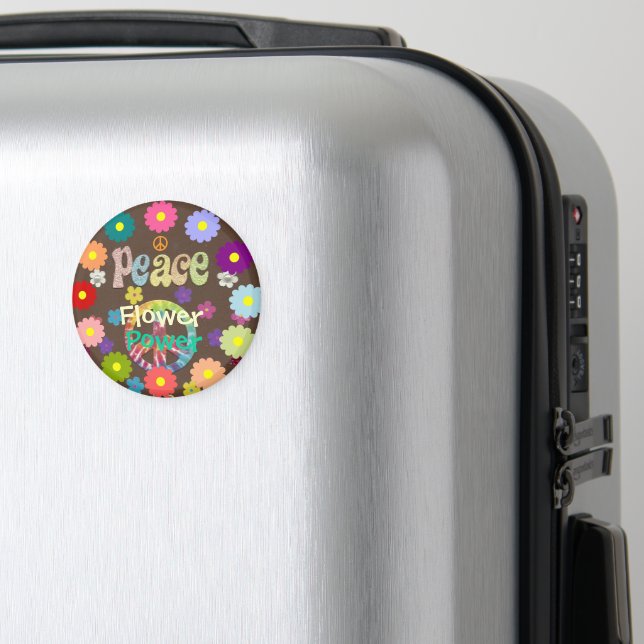 1960s Flower Power  Magnet (In Situ (Luggage))
