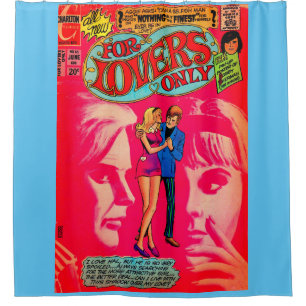 1960s For Lovers Only Shower Curtain
