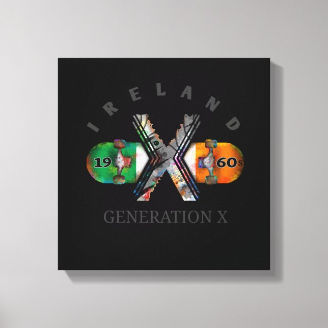 1960s Generation X Ireland Skateboard Canvas Print (Front)