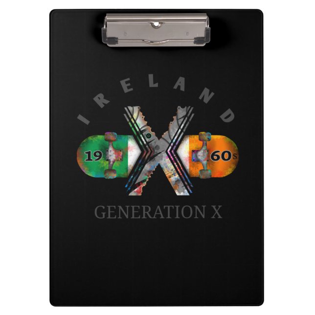 1960s Generation X Ireland Skateboard Clipboard (Front)