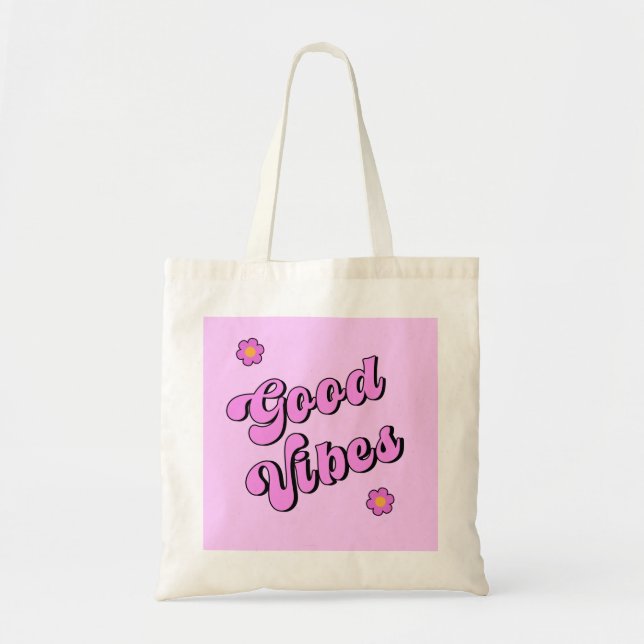 1960's Good Vibes Tote Bag (Front)