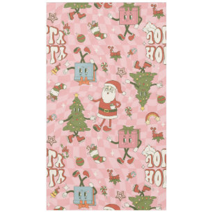 1960s groovy santa funky christmas tablecloth