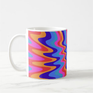1960s Hippie Trippy Retro Wallpaper Coffee Mug