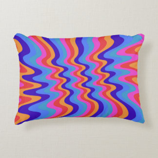 1960s Hippie Trippy Retro Wallpaper Decorative Cushion