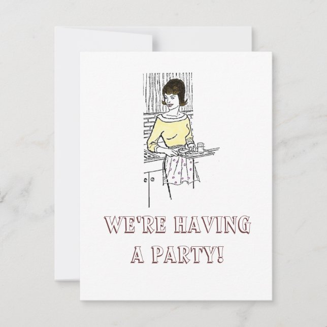 1960s Housewife - Invitation, We're H... Invitation (Front)
