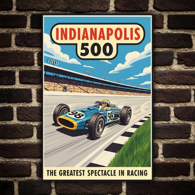 1960s Indianapolis 500 Vintage Wall Poster (Creator Uploaded)