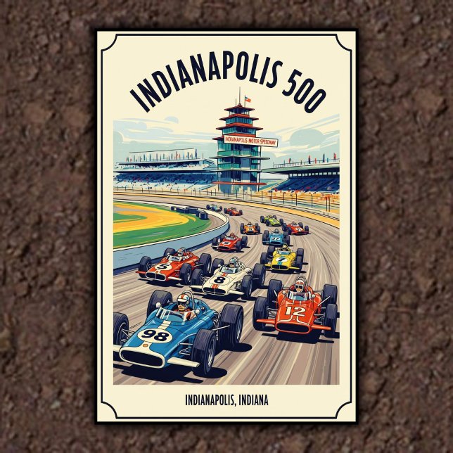 1960s Indianapolis 500 Vintage Wall Poster (Creator Uploaded)
