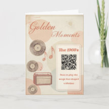 1960s Memory Care Visit Cards with Music QR Code