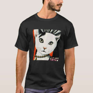 1960s Stunning Fashionable Female Cat Close Up Por T-Shirt