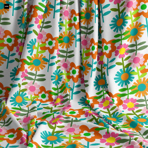 1960's Style Flowers Fabric