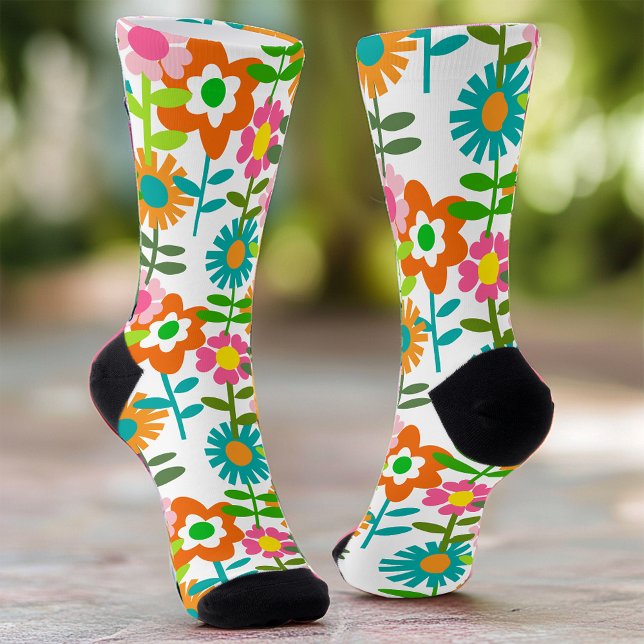 1960's Style Flowers Socks (Creator Uploaded)