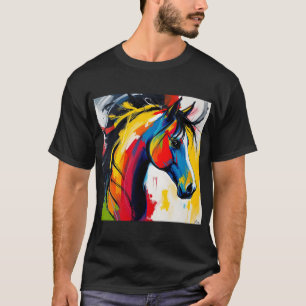 1960's Style Groovy Abstract Horse T-Shirt
