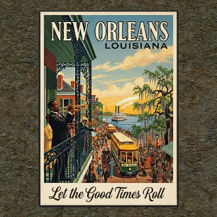1960s Vintage New Orleans Wall Poster
