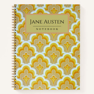1960's vintage wallpaper Personalised Notebook