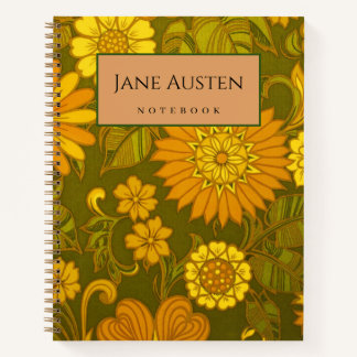 1960's vintage wallpaper Personalised Notebook