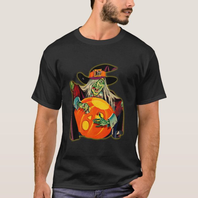1960's Witch - Jack O'Lantern T-Shirt (Front)