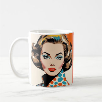 1960s woman coffee mug