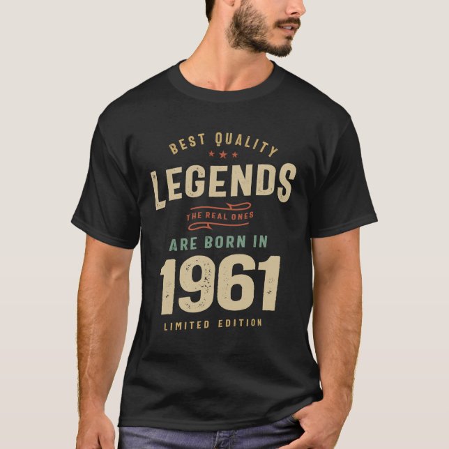 1961 Birthday 62 Years Old T-Shirt (Front)