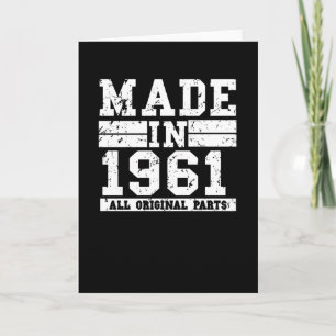 1961 Birthday Vintage Saying Card