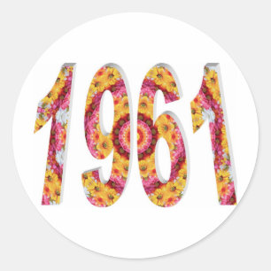 1961 CLASSIC ROUND STICKER