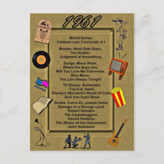1961 Great Events Birthday Card