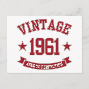 1961 Vintage Aged To Perfection Postcard