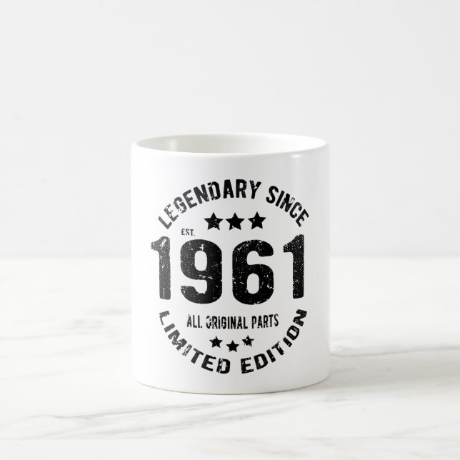 1961 Vintage Birthday Coffee Mug (Center)