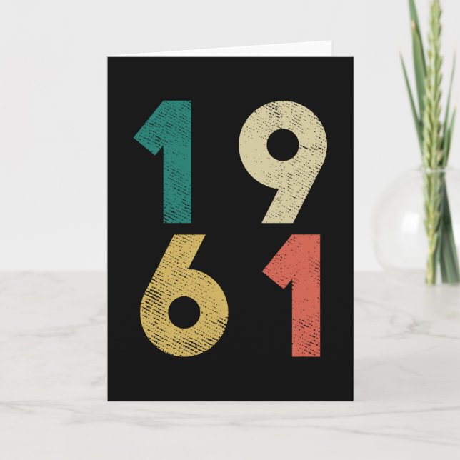 1961 Vintage Birthday Retro Card (Front)