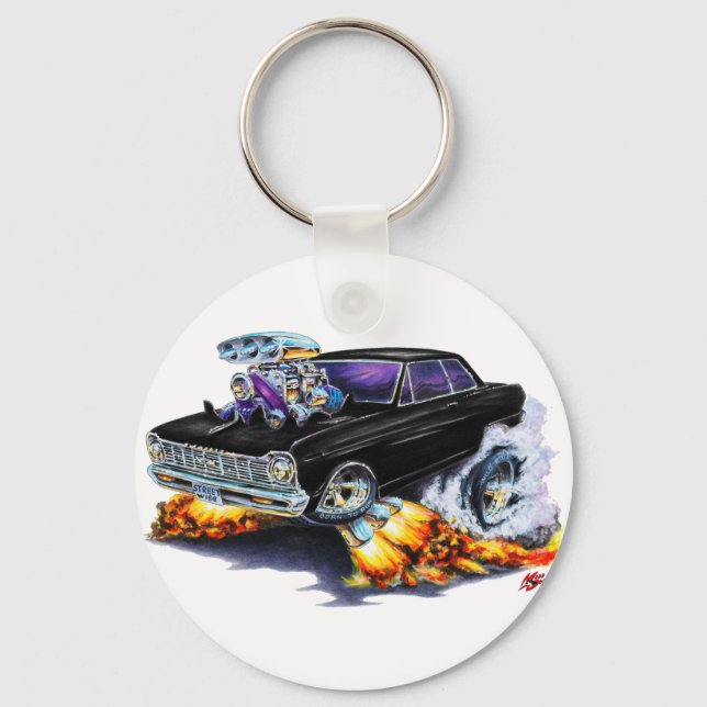 1962-65 Nova Black Car Key Ring (Front)