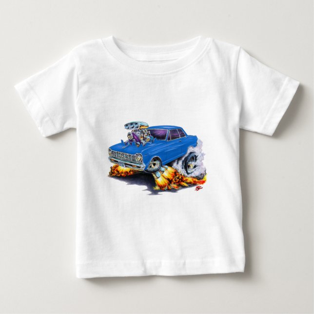 1962-65 Nova Blue Car Baby T-Shirt (Front)