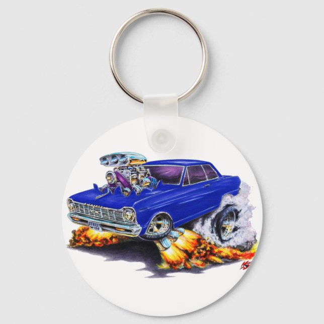 1962-65 Nova Dark Blue Car Key Ring (Front)