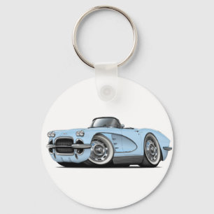 1962 Corvette Lt Blue Convertible Key Ring