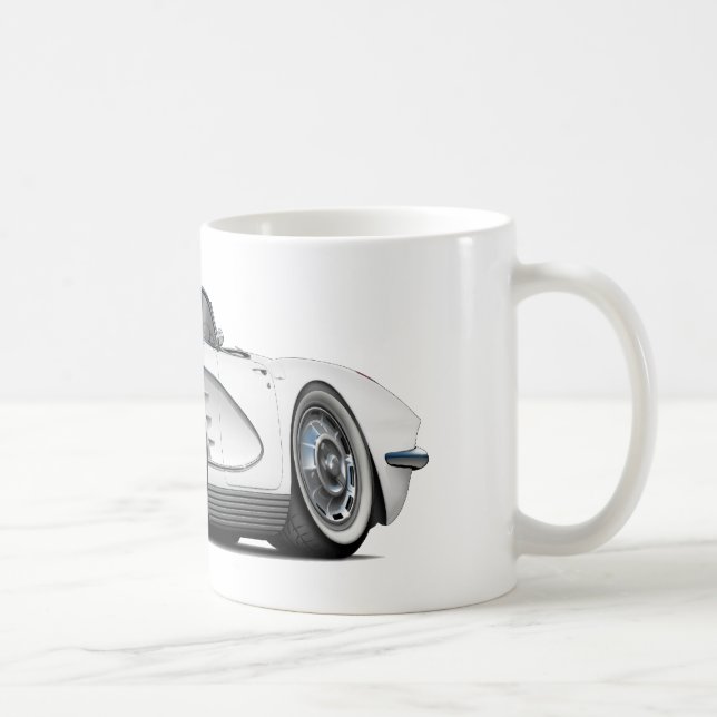 1962 Corvette White Convertible Coffee Mug (Right)