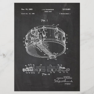 1962 Snare Drum - Patent Draw Menu