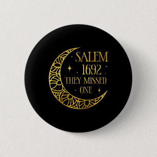 1962 You Missed One Halloween Feminist Witch Trial 6 Cm Round Badge