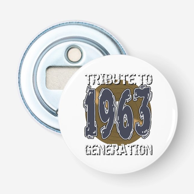 1963 Birthday Generation Tribute Bottle Opener (Front)