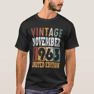 1963 Born In november Retro Idea T-Shirt