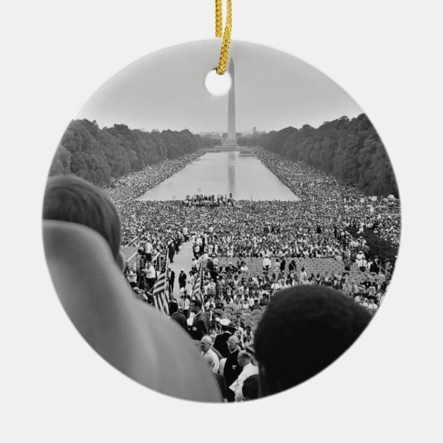 1963 Civil Rights March on Washington D.C. Ceramic Tree Decoration (Front)