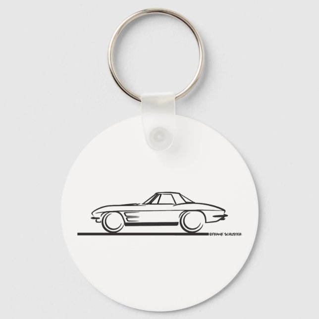 1963 Corvette Stingray Hardtop Key Ring (Front)