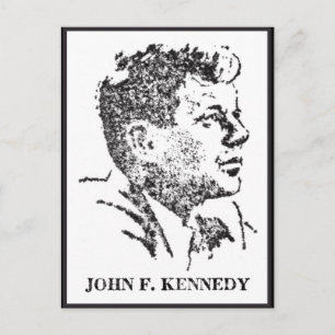 1963 profile of John F. Kennedy Postcard