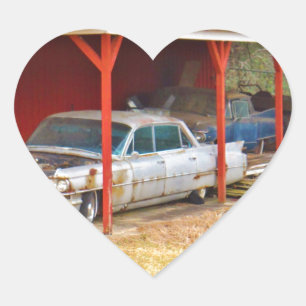 1963 Silver Sadan deville Heart Sticker