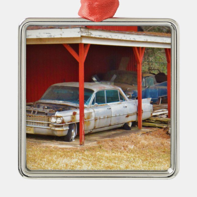 1963 Silver Sadan deville Metal Tree Decoration (Front)