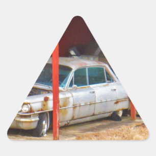 1963 Silver Sadan deville Triangle Sticker