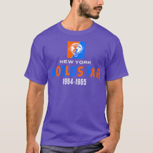 196465 New York Worlds Fair Colour Text White T-Shirt