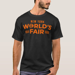 196465 New York Worlds Fair O Icon Orange T-Shirt