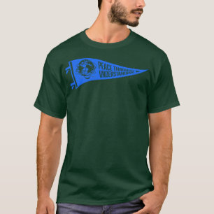 196465 New York Worlds Fair Peace Pennant Blue T-Shirt