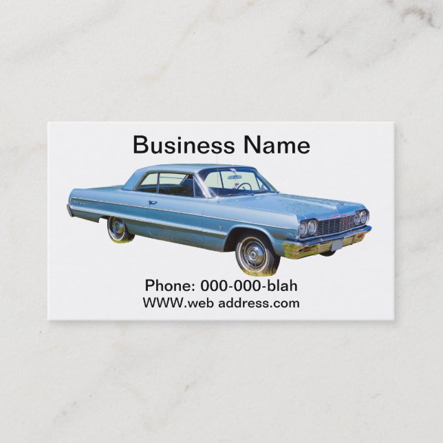 1964 Chevrolet Impala Antique Car Business Card (Front)