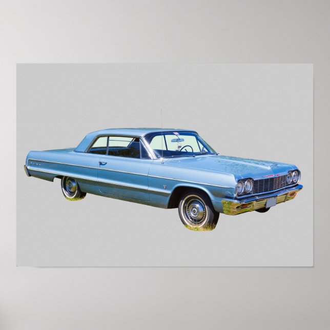 1964 Chevrolet Impala Antique Car Poster (Front)