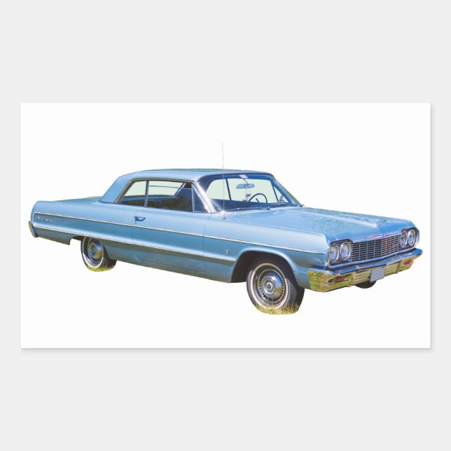 1964 Chevrolet Impala Antique Car Rectangular Sticker (Front)